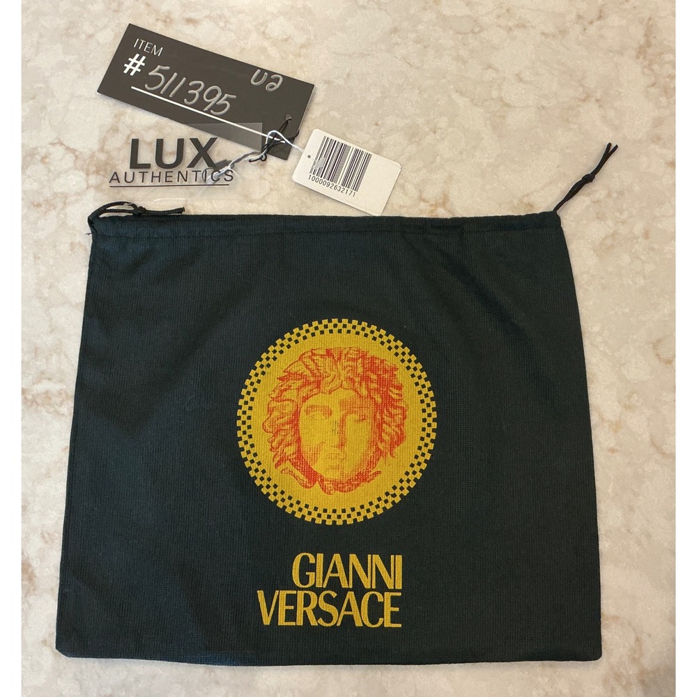 Vintage Gianni Versace Medusa Black Leather Shoulder Bag‎ Authentication Papers - Picture 8 of 16